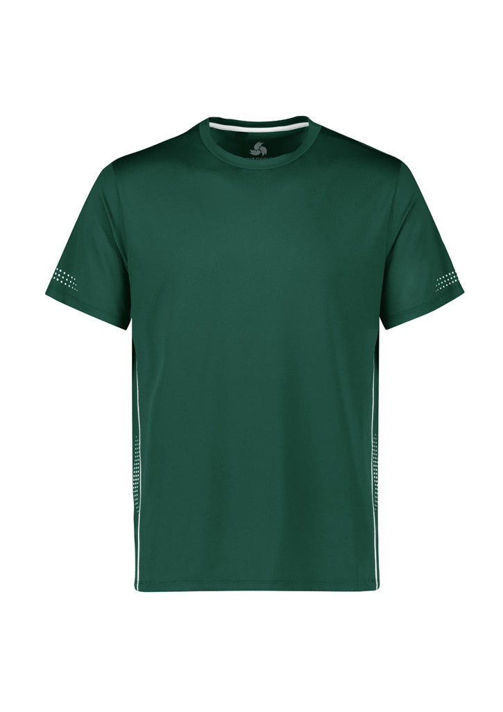 Mens Balance Short Sleeve Tee - Forest/White ||SRC=https://cdn.fashionbizapps.nz/honeybee/images/T318MS_bProduct_Forest_White_01_26DKr8Q.jpg
