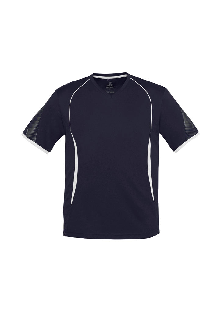 Mens Razor Short Sleeve Tee - Navy/White ||SRC=https://cdn.fashionbizapps.nz/honeybee/images/T406MS_bProduct_Navy_White_01_cTUbu6y.jpg
