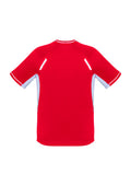 Kids Renegade Short Sleeve Tee - Red/White/Silver ||SRC=https://cdn.fashionbizapps.nz/honeybee/images/T701KS_Product_RedWhite_02.jpg