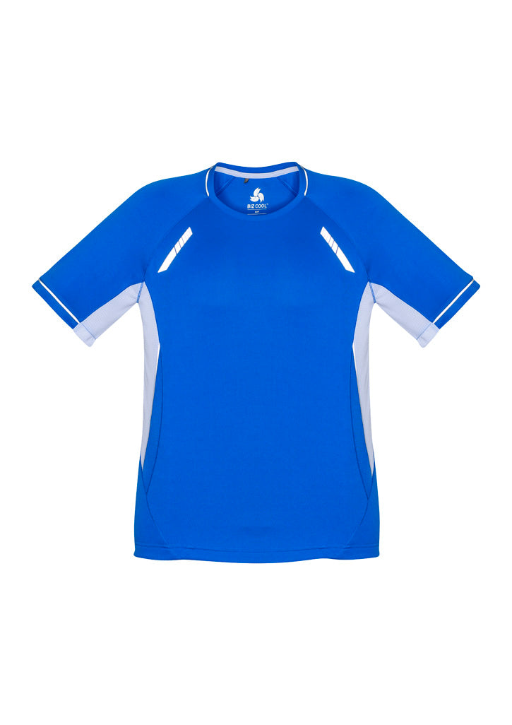 Kids Renegade Short Sleeve Tee - Royal/White/Silver ||SRC=https://cdn.fashionbizapps.nz/honeybee/images/T701KS_Product_RoyalWhite_01.jpg