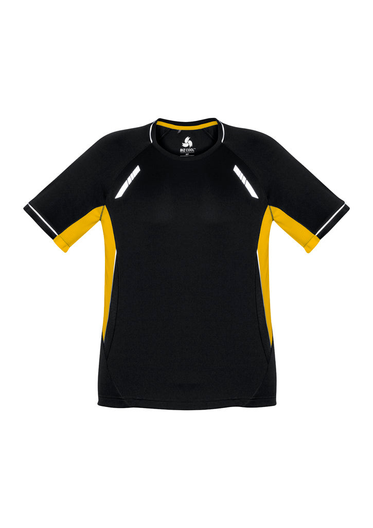 Kids Renegade Short Sleeve Tee - Black/Gold/Silver ||SRC=https://cdn.fashionbizapps.nz/honeybee/images/T701KS_bProduct_Black_Gold_Silver_01_RoVUOV5.jpg