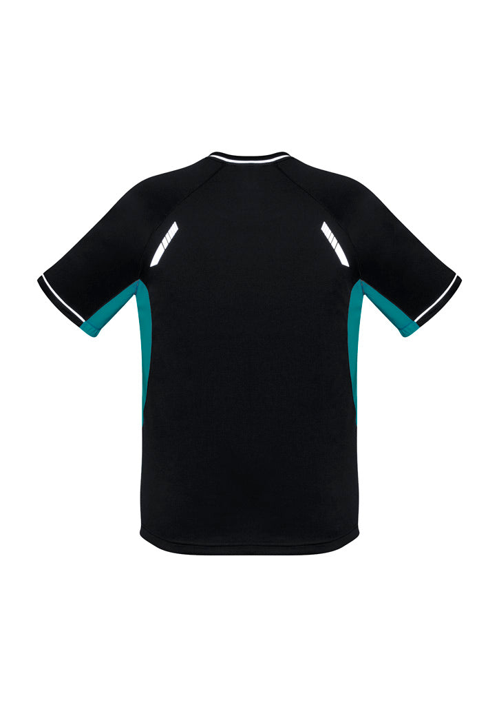 Kids Renegade Short Sleeve Tee - Black/Teal/Silver ||SRC=https://cdn.fashionbizapps.nz/honeybee/images/T701KS_bProduct_Black_Teal_Silver_02_X9Xz5Ig.jpg