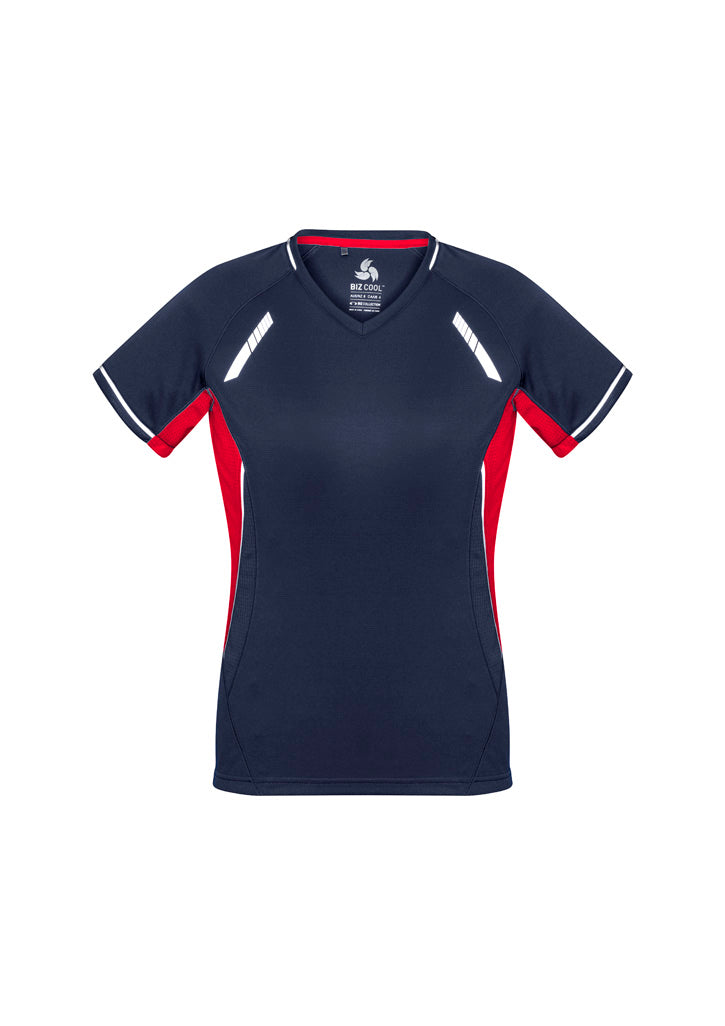 Womens Renegade Short Sleeve Tee - Navy/Red/Silver ||SRC=https://cdn.fashionbizapps.nz/honeybee/images/T701LS_bProduct_Navy_Red_Silver_01_djOuw8I.jpg