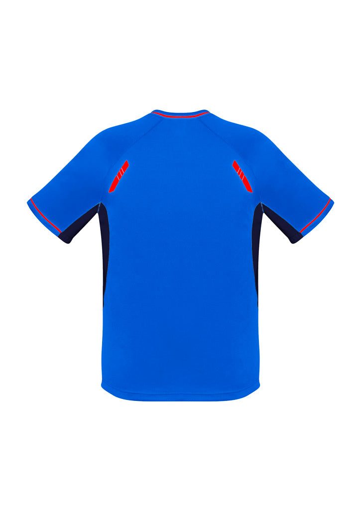 Mens Renegade Short Sleeve Tee - Royal/Navy/Fluoro Orange ||SRC=https://cdn.fashionbizapps.nz/honeybee/images/T701MS_Product_RoyalNavyFluoroOrange_02.jpg