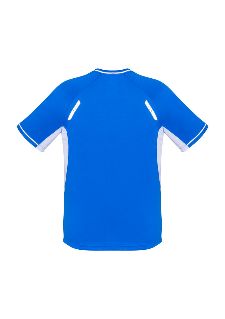 Mens Renegade Short Sleeve Tee - Royal/White/Silver ||SRC=https://cdn.fashionbizapps.nz/honeybee/images/T701MS_Product_RoyalWhite_02.jpg