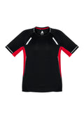 Mens Renegade Short Sleeve Tee - Black/Red/Silver ||SRC=https://cdn.fashionbizapps.nz/honeybee/images/T701MS_bProduct_Black_Red_Silver_01_s8GoHkW.jpg