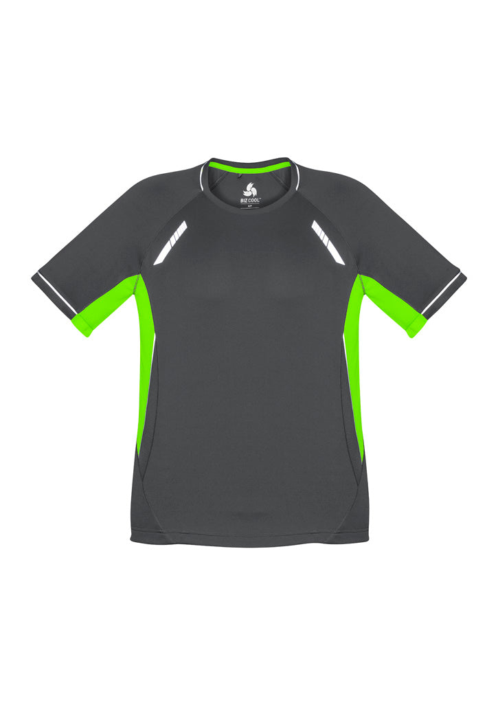 Mens Renegade Short Sleeve Tee - Grey/Fluoro Lime/Silver ||SRC=https://cdn.fashionbizapps.nz/honeybee/images/T701MS_bProduct_Grey_FluoroLime_Silver_01_ZaFldpW.jpg