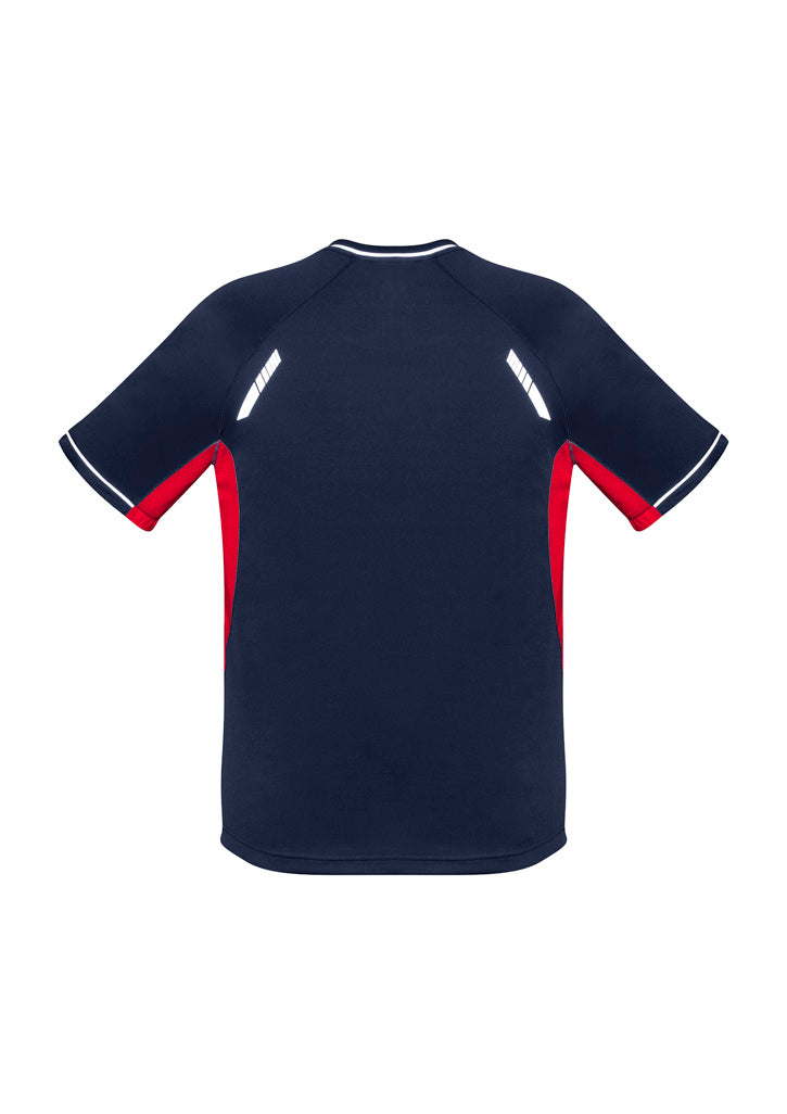 Mens Renegade Short Sleeve Tee - Navy/Red/Silver ||SRC=https://cdn.fashionbizapps.nz/honeybee/images/T701MS_bProduct_Navy_Red_Silver_02_KVRjsuI.jpg