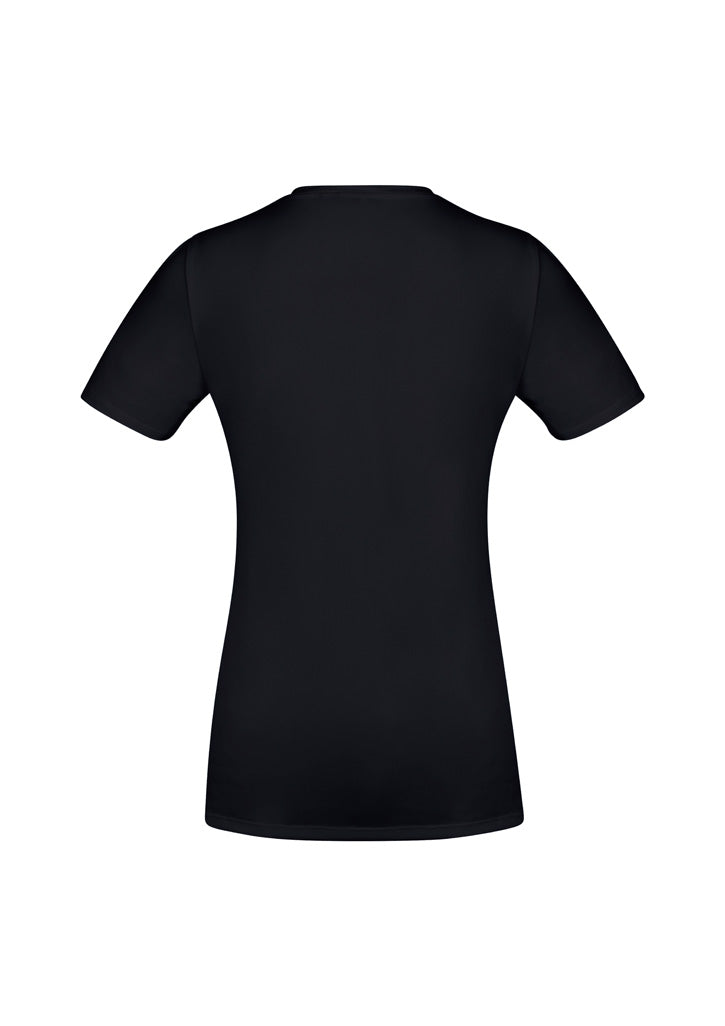 Womens Aero Short Sleeve Tee - Solid Black ||SRC=https://cdn.fashionbizapps.nz/honeybee/images/T800LS_Product_SolidBlack_02.jpg