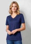 Womens Aero Short Sleeve Tee ||SRC=https://cdn.fashionbizapps.nz/honeybee/images/T800LS_Talent_Navy_01_R.jpg