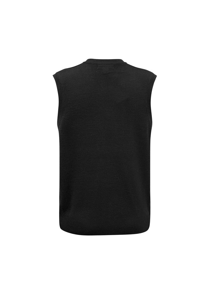 Mens Woolmix Knit Vest - Black ||SRC=https://cdn.fashionbizapps.nz/honeybee/images/WV6007_bProduct_Black_02_40rlPa3.jpg