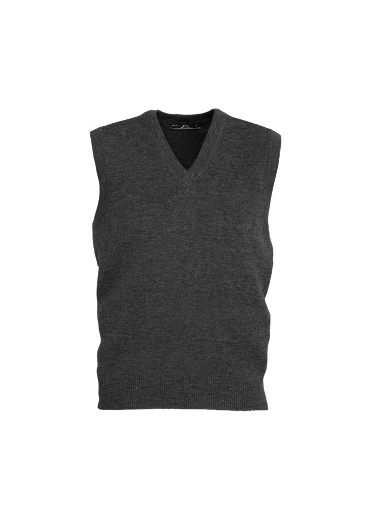 Mens Woolmix Knit Vest - Charcoal ||SRC=https://cdn.fashionbizapps.nz/honeybee/images/WV6007_bProduct_Charcoal_01_7Za7gCE.jpg