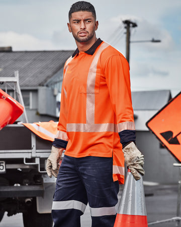 Orange Flame TTMC-W23 X Back Taped Polo