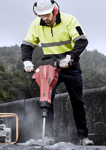Hi Vis 1/4 Zip Pullover - Hoop Taped