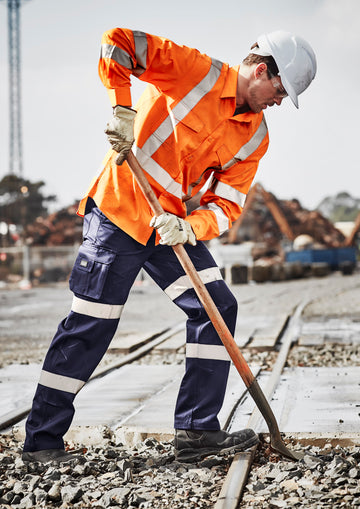 Hi Vis X Back Taped Long Sleeve Shirt